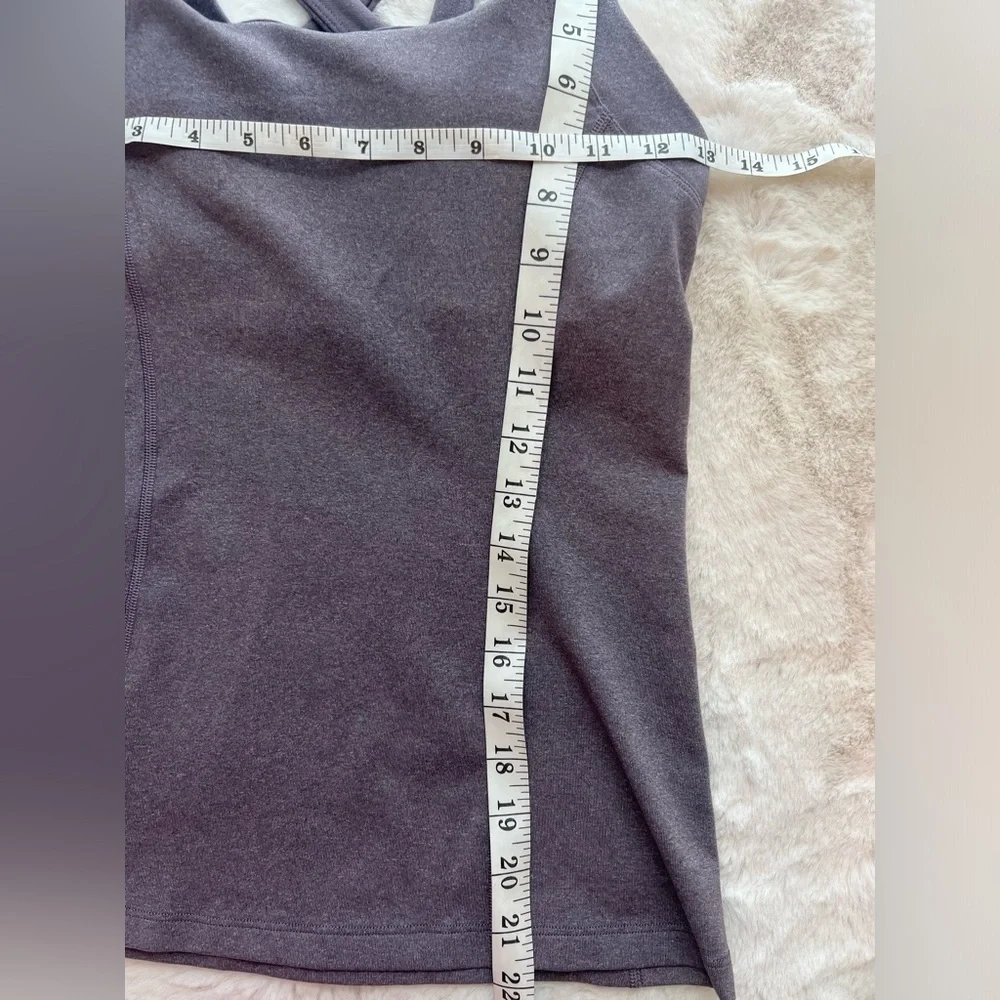 Lululemon Cross It Off Tank Top Heathered Graphite Purple Size 4